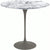 Saarinen Side Table - 22” Oval side/end table Knoll Grey Arabescato marble, Satin finish 