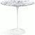 Saarinen Side Table - 22” Oval side/end table Knoll White Arabescato marble, Satin finish 