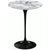 Saarinen Side Table - 16" Round side/end table Knoll Black Arabescato marble, Shiny finish 