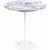 Saarinen Side Table - 20” Round side/end table Knoll White Arabescato marble, Shiny finish 