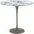 Saarinen Side Table - 22” Oval side/end table Knoll Grey Arabescato marble, Shiny finish 