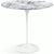 Saarinen Side Table - 22” Oval side/end table Knoll White Arabescato marble, Shiny finish 