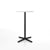 Emeco 2 Inch X Base Bar Table - Rectangular bar seating Emeco Black Powder Coated Hand Brushed Aluminum 