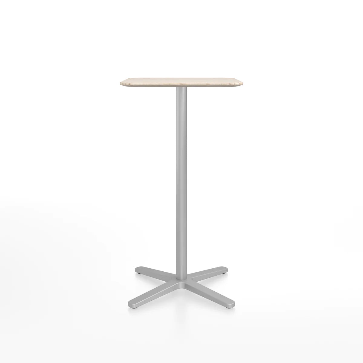 Emeco 2 Inch X Base Bar Table - Rectangular bar seating Emeco Silver Powder Coated Ash 