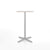 Emeco 2 Inch X Base Bar Table - Rectangular bar seating Emeco Silver Powder Coated White Laminate Plywood 