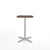 Emeco 2 Inch X Base Counter Table - Rectangular bar seating Emeco Silver Powder Coated Walnut 