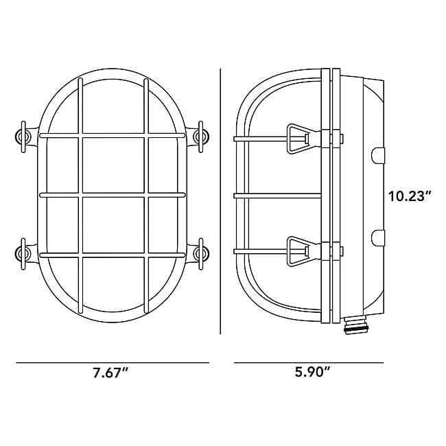 Oval Chrome Bulkhead Outdoor Wall Light Outdoor Lighting Original BTC 