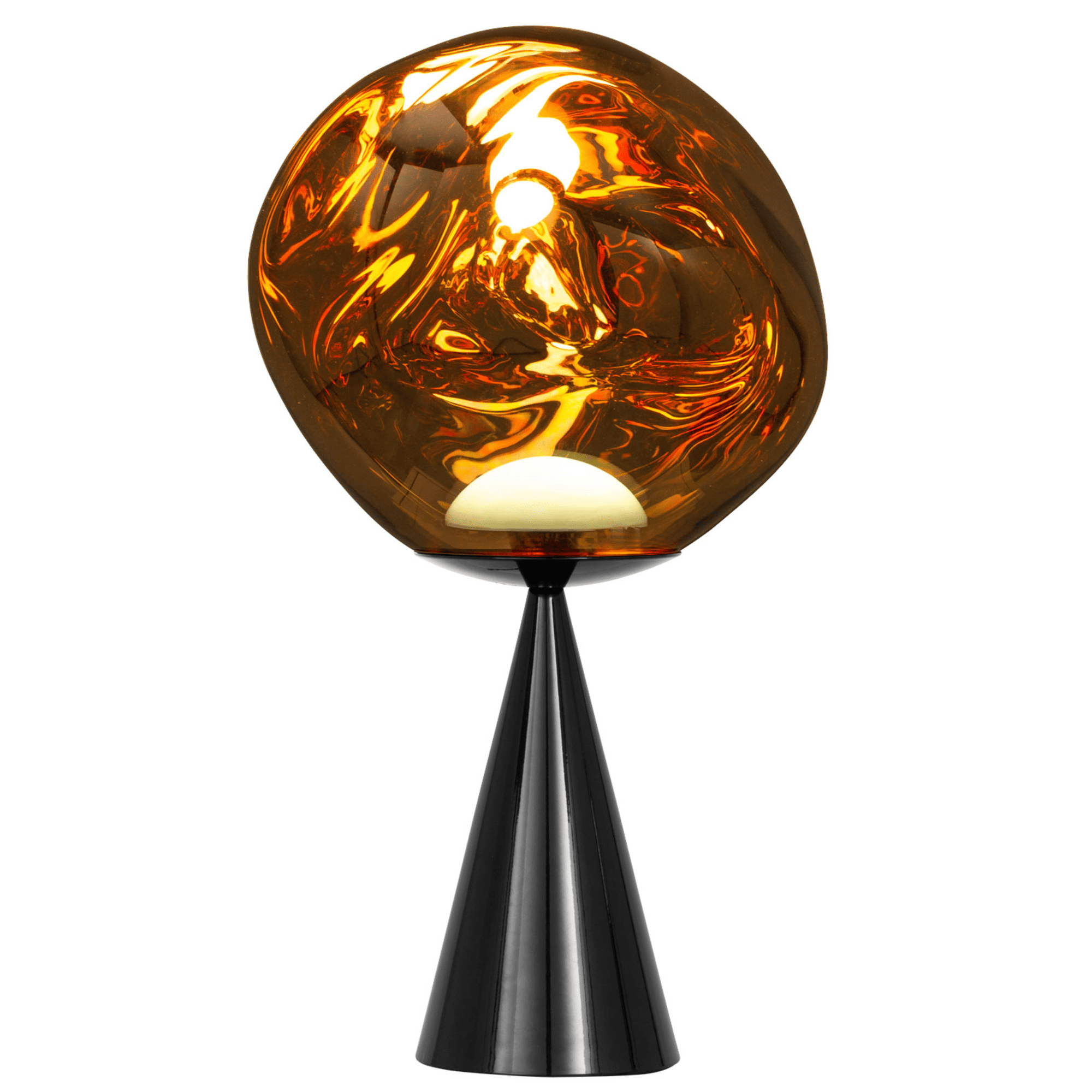 Melt Cone Fat Table Lamp Table Lamps Tom Dixon Black/Gold 