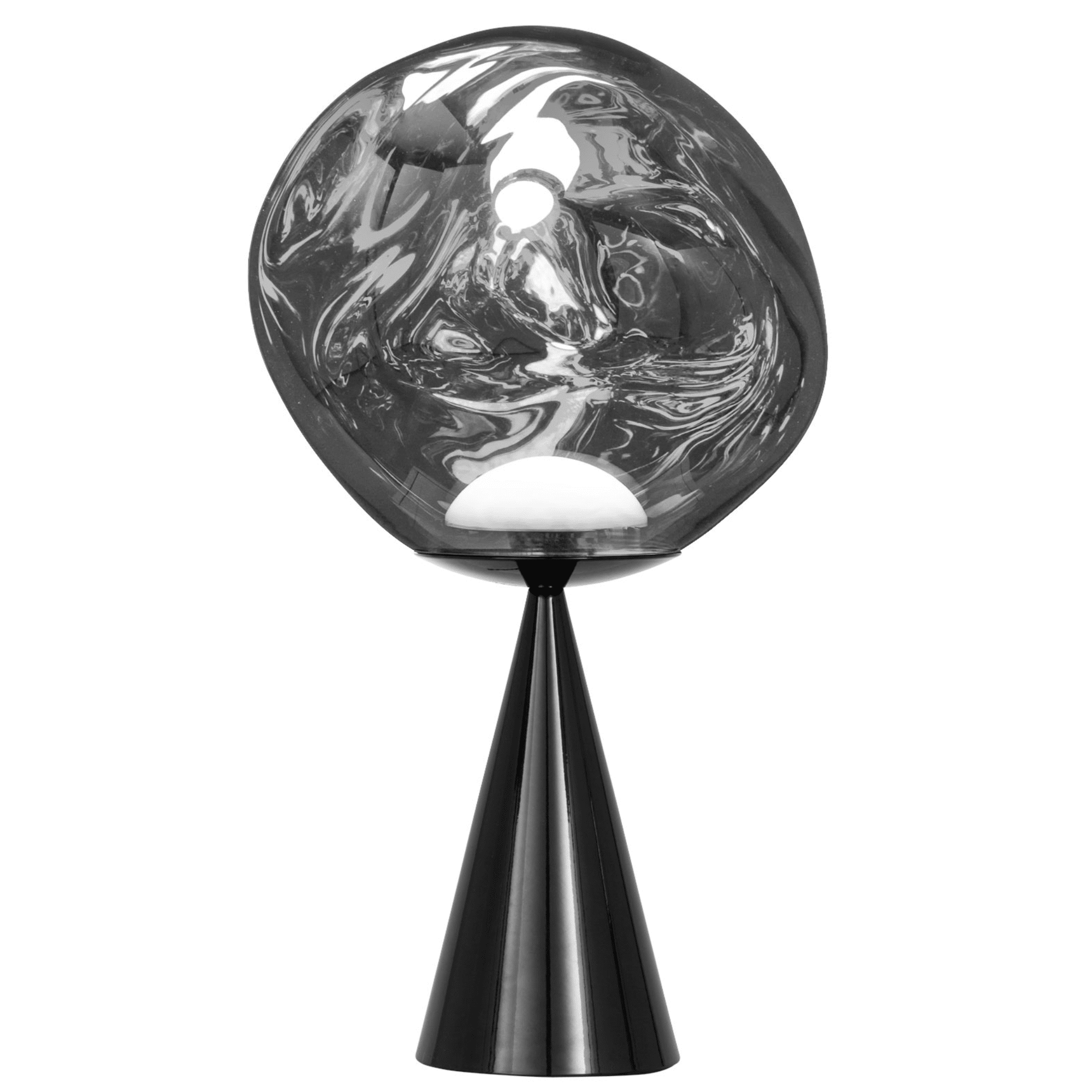 Melt Cone Fat Table Lamp Table Lamps Tom Dixon Black/Silver 