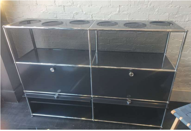USM Haller Custom Storage Unit 2 Panels - 6 Planter Cutout -MOVING SALE-