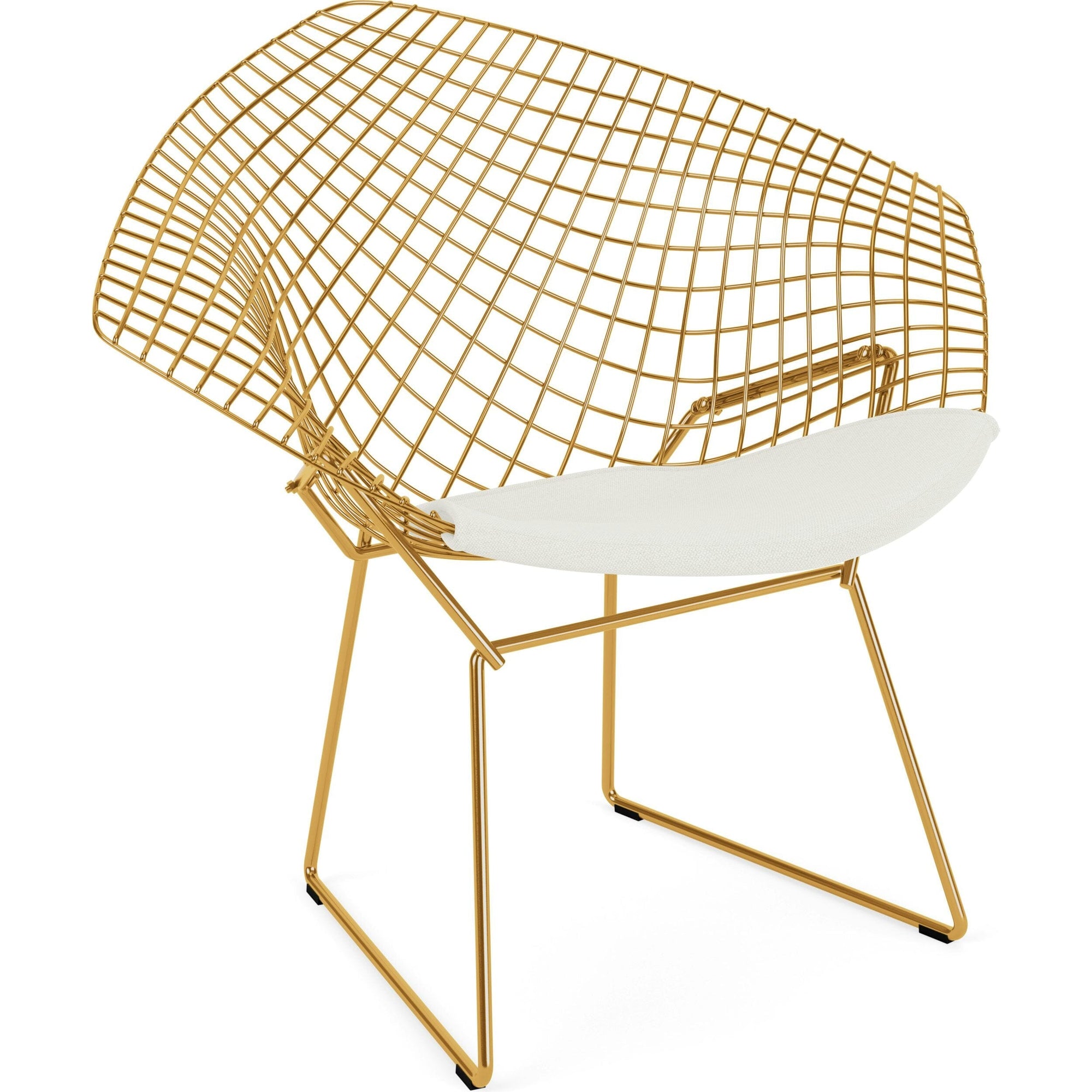 Bertoia Small Diamond Chair with Seat Pad lounge chair Knoll 