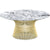 Platner Coffee Table - 36" in Gold Coffee Tables Knoll 18K Gold plated Arabescato marble, Polished finish 