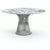 Platner Dining Table - 54 Inch Dining Tables Knoll Polished Nickel Arabescato marble, Shiny finish 