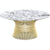 Platner Coffee Table - 36" in Gold Coffee Tables Knoll 18K Gold plated Arabescato marble, Satin finish 
