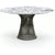 Platner Dining Table - 54 Inch Dining Tables Knoll Metallic Bronze Arabescato marble, Satin finish 