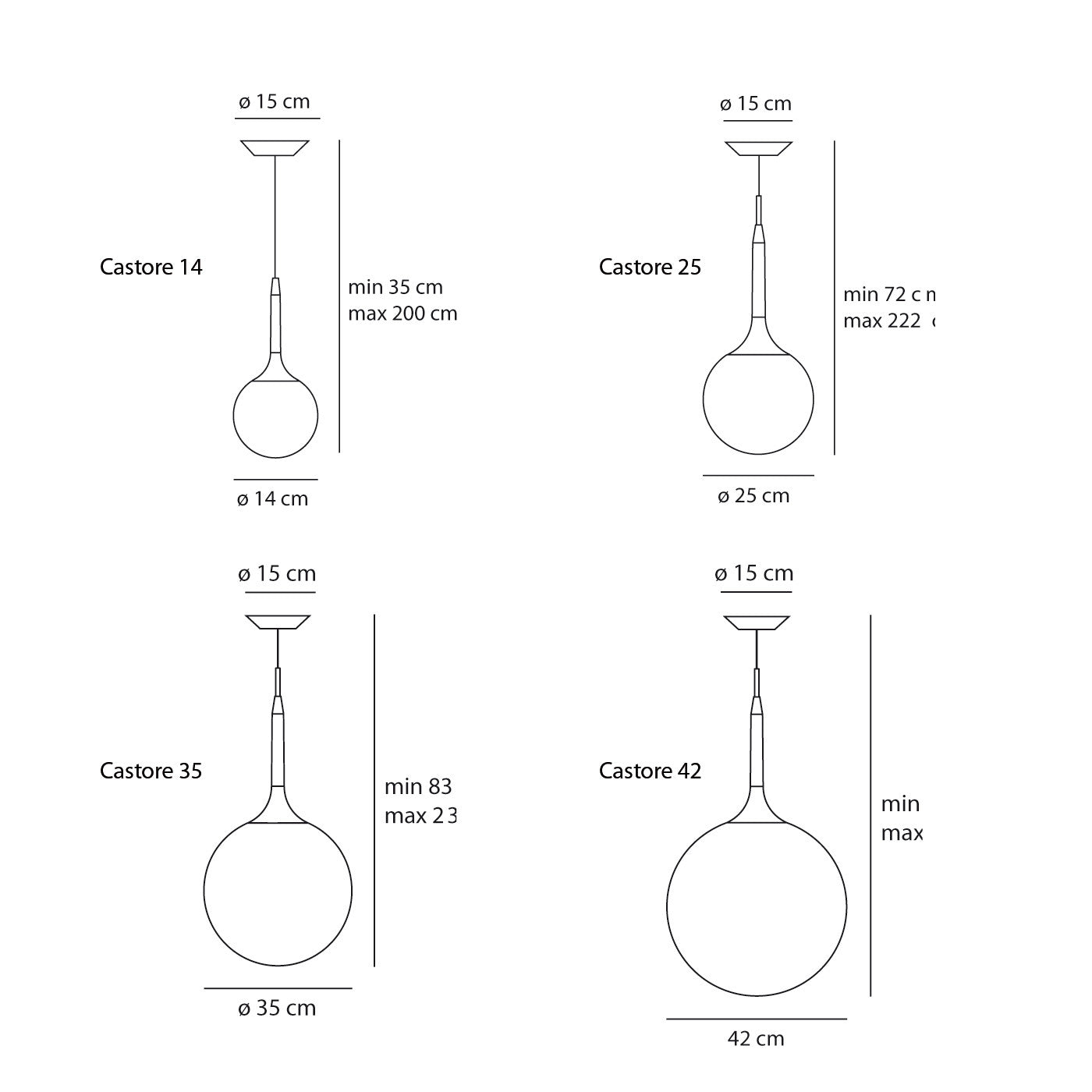 Castore Suspension Lamp