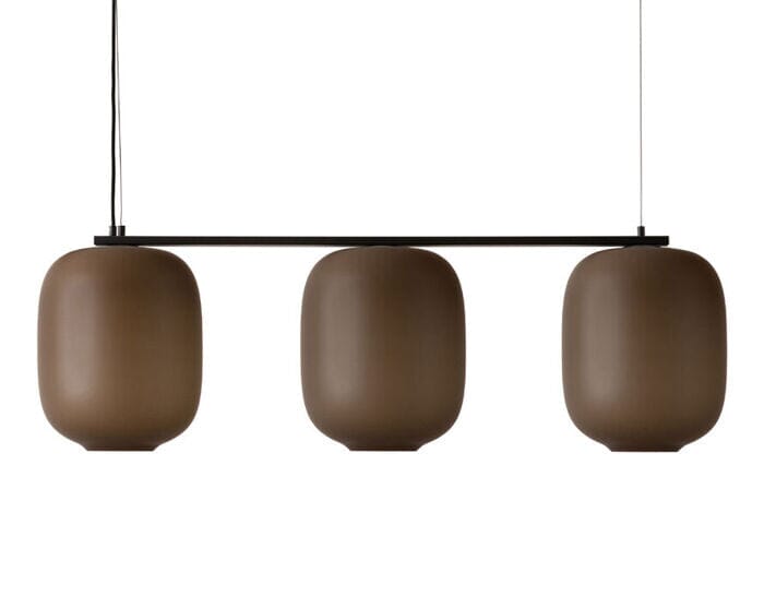 Arya Linear Pendant Lamp Ceiling lamp Cappellini 3-Shades Chocolate 