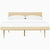 Nelson Thin Edge Bed - Wood Taper Legs Beds herman miller Full Size Veneer Headboard White Ash Frame & Legs Finish