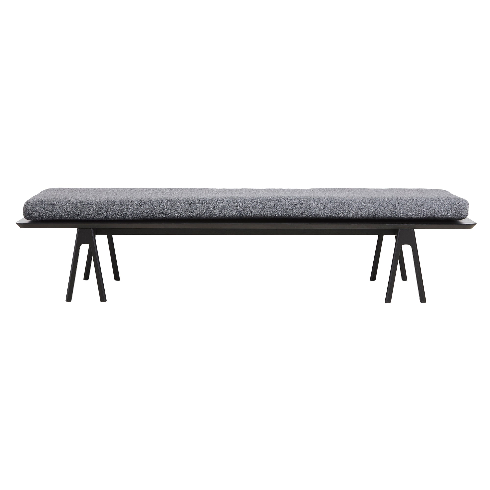 Level Daybed Beds Woud Black Painted Oak Without Pillow Dark Brown: Alpine 65