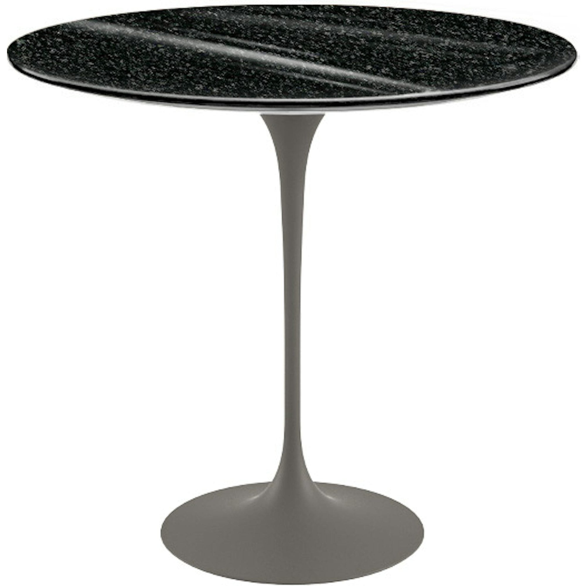 Saarinen Side Table - 22” Oval side/end table Knoll Grey Black Andes, Granite 