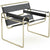 Wassily Chair - Gold lounge chair Knoll Belting Leather Black 