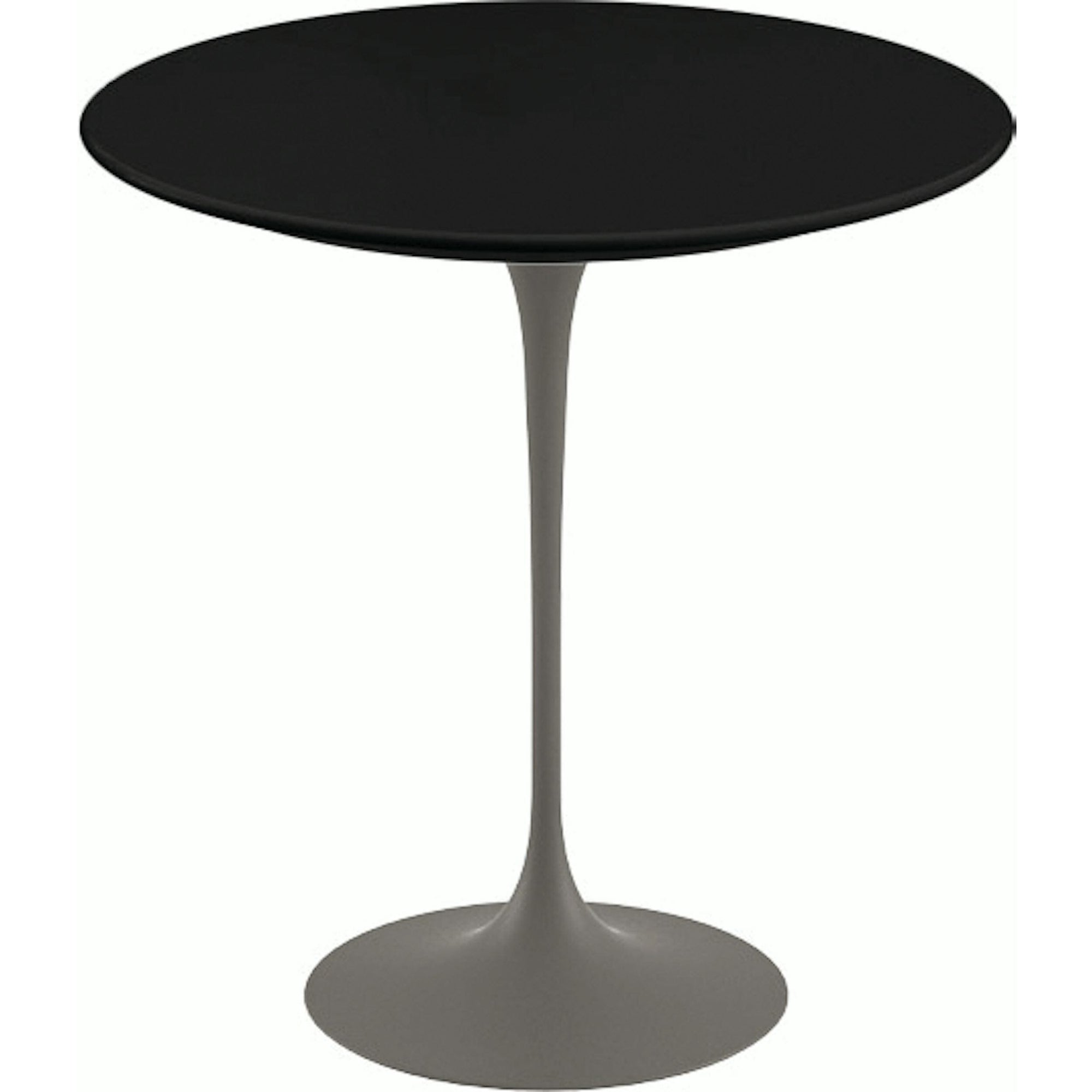Saarinen Side Table - 20” Round side/end table Knoll Grey Black laminate, Satin finish 