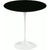 Saarinen Side Table - 20” Round side/end table Knoll White Black laminate, Satin finish 
