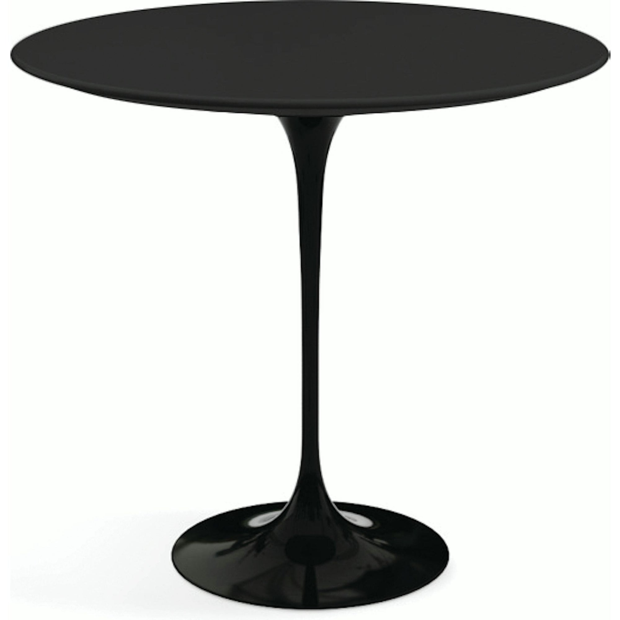 Saarinen Side Table - 22” Oval side/end table Knoll Black Black laminate, Satin finish 