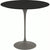 Saarinen Side Table - 22” Oval side/end table Knoll Grey Black laminate, Satin finish 