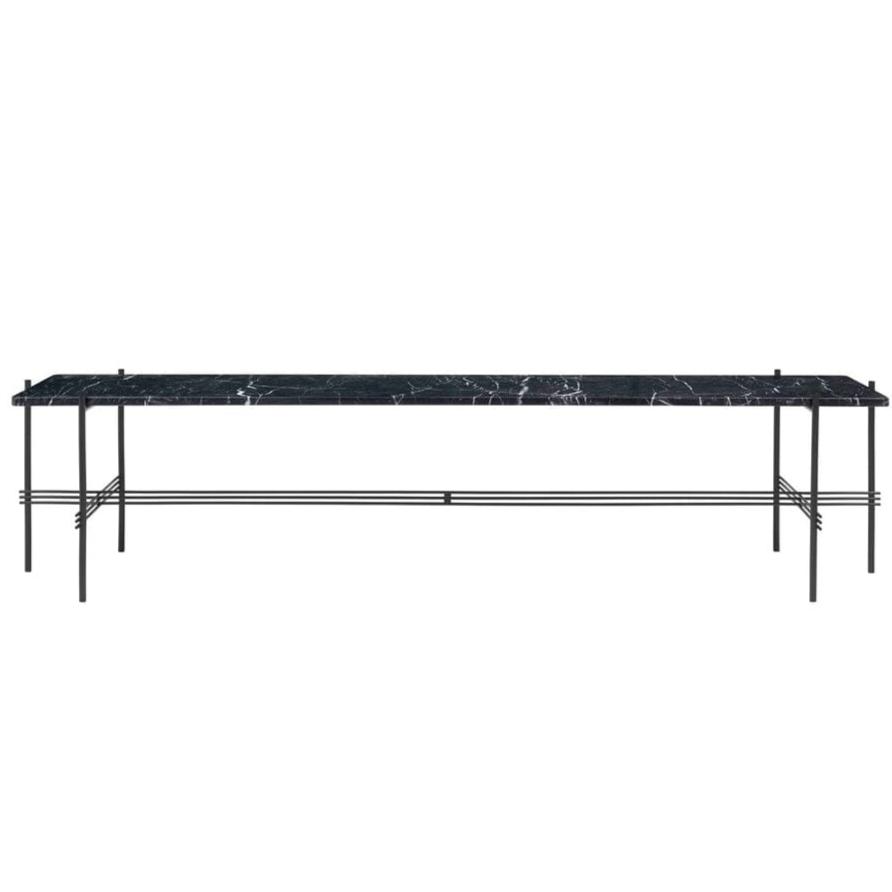 TS Console Table with 1 Rack - 180 x 40 cm Console Table GUBI Black Marquina Marble 
