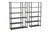 Elevate Shelving System Modular Accessories Woud Configuration 12 Black Painted Oak 