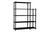 Elevate Shelving System Modular Accessories Woud Configuration 4 Black Painted Oak 