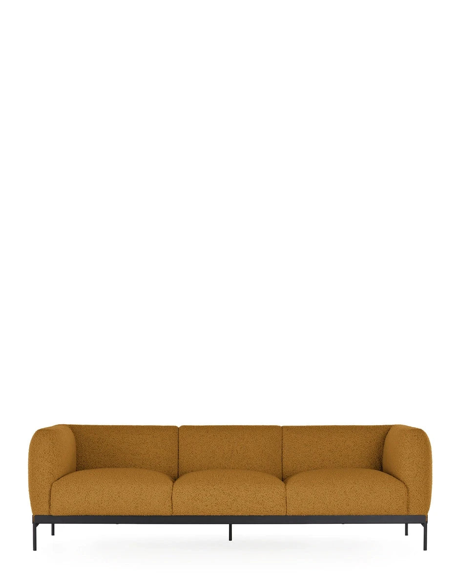 Asia Sofa 3 Seater Sofa Kartell Bouclé - Mustard 