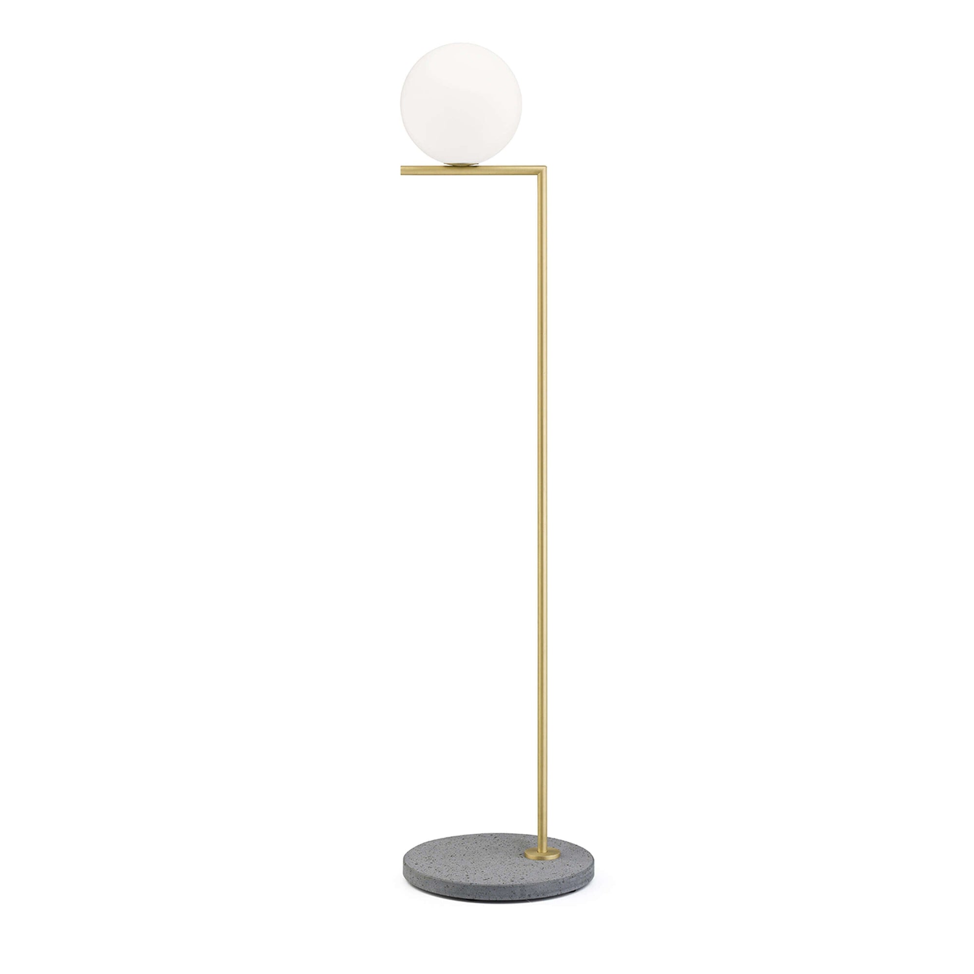 IC Lights Outdoor Floor Lamp Outdoor Lighting Flos F1 - 53" H Brushed Brass / Grey Lava Stone 