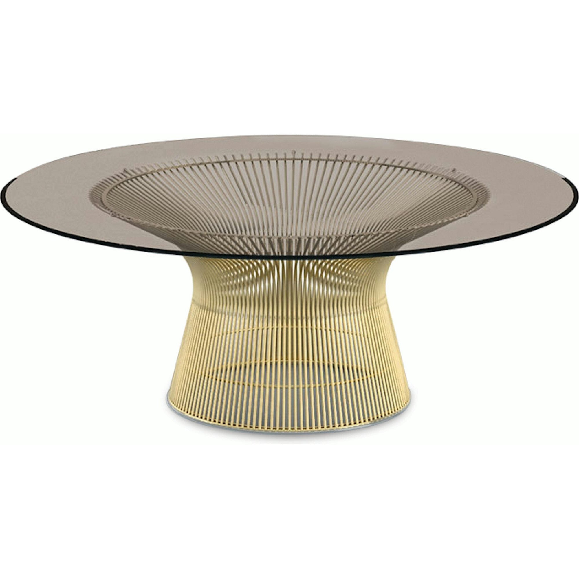 Platner Coffee Table - 42" in Gold Coffee Tables Knoll 18K Gold plated Bronze Glass 