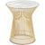 Platner Side Table - Gold side/end table Knoll 18K Gold plated Carrara marble, Shiny finish 
