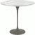 Saarinen Side Table - 22” Oval side/end table Knoll Grey Carrara marble, Satin finish 