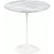 Saarinen Side Table - 20” Round side/end table Knoll White Carrara marble, Shiny finish 
