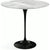 Saarinen Side Table - 22” Oval side/end table Knoll Black Carrara marble, Shiny finish 