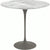 Saarinen Side Table - 22” Oval side/end table Knoll Grey Carrara marble, Shiny finish 