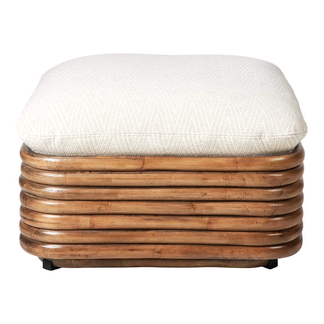 Bohemian 72 Ottoman Ottoman Gubi Rattan Chevron Outdoor FR, Dedar (002, Standard) 