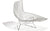 Bertoia Asymmetric Chaise lounge chair Knoll Chrome 