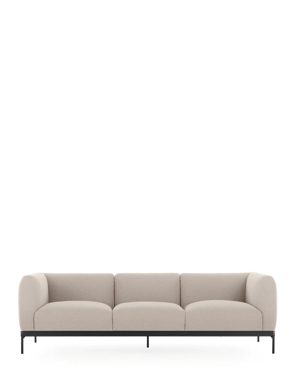 Asia Sofa 3 Seater Sofa Kartell Cotone Plain - Beige 