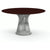 Platner Dining Table - 54 Inch Dining Tables Knoll Polished Nickel Dark Cherry 