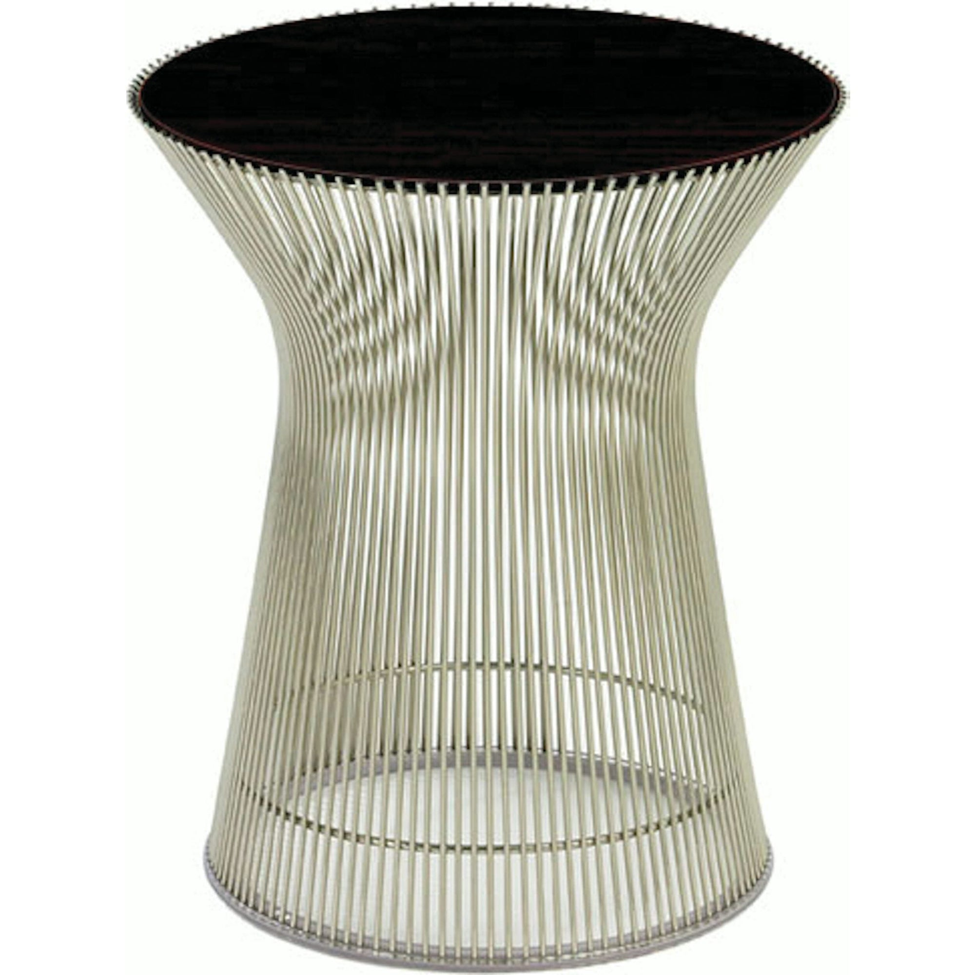Platner Side Table side/end table Knoll Polished Nickel Dark Cherry 