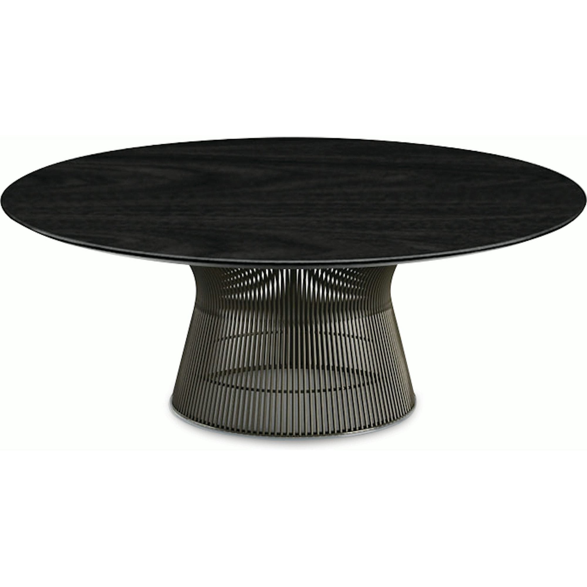 Platner Bronze 42" Coffee Table Coffee Tables Knoll Ebonized Walnut 