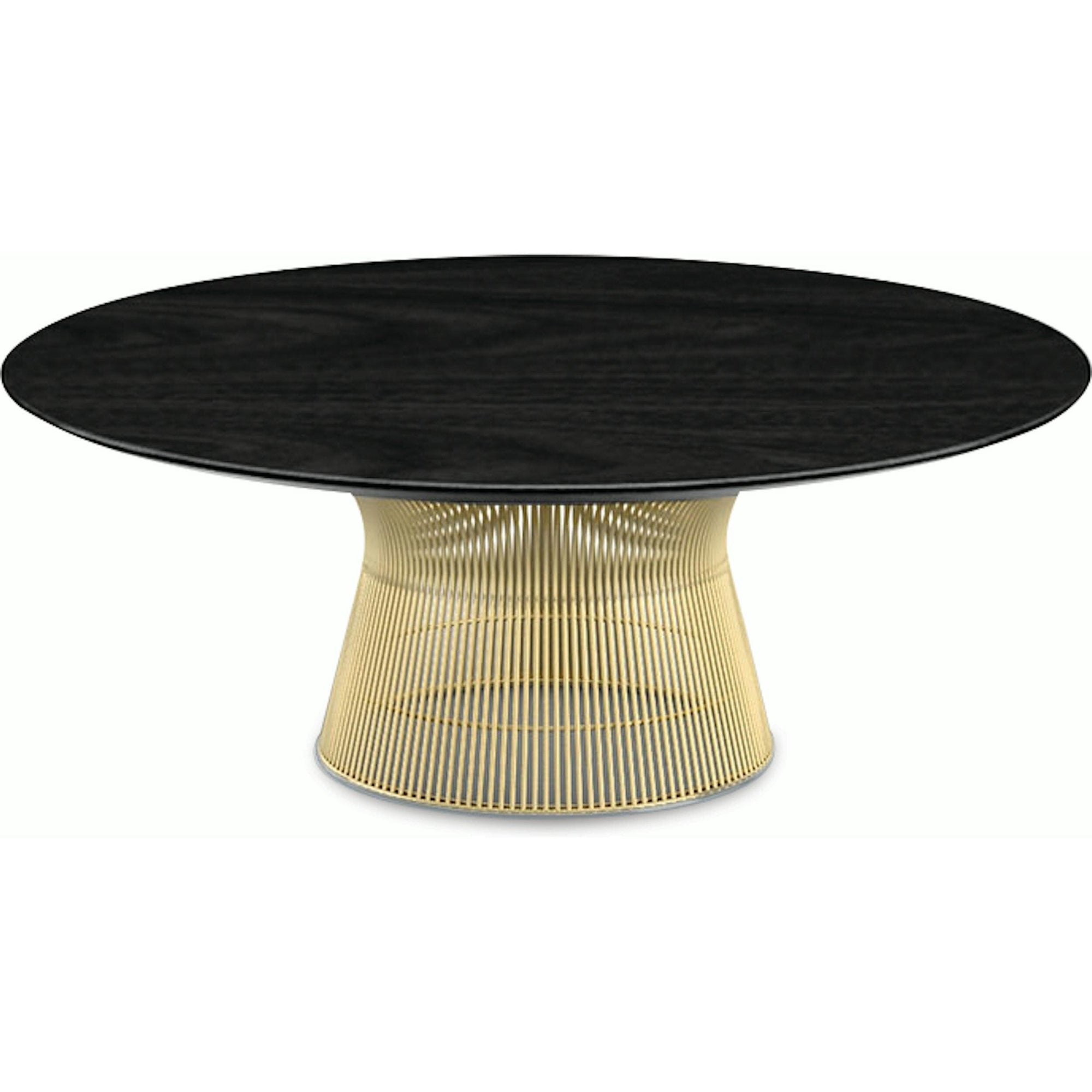 Platner Coffee Table - 42" in Gold Coffee Tables Knoll 18K Gold plated Ebonized Walnut 