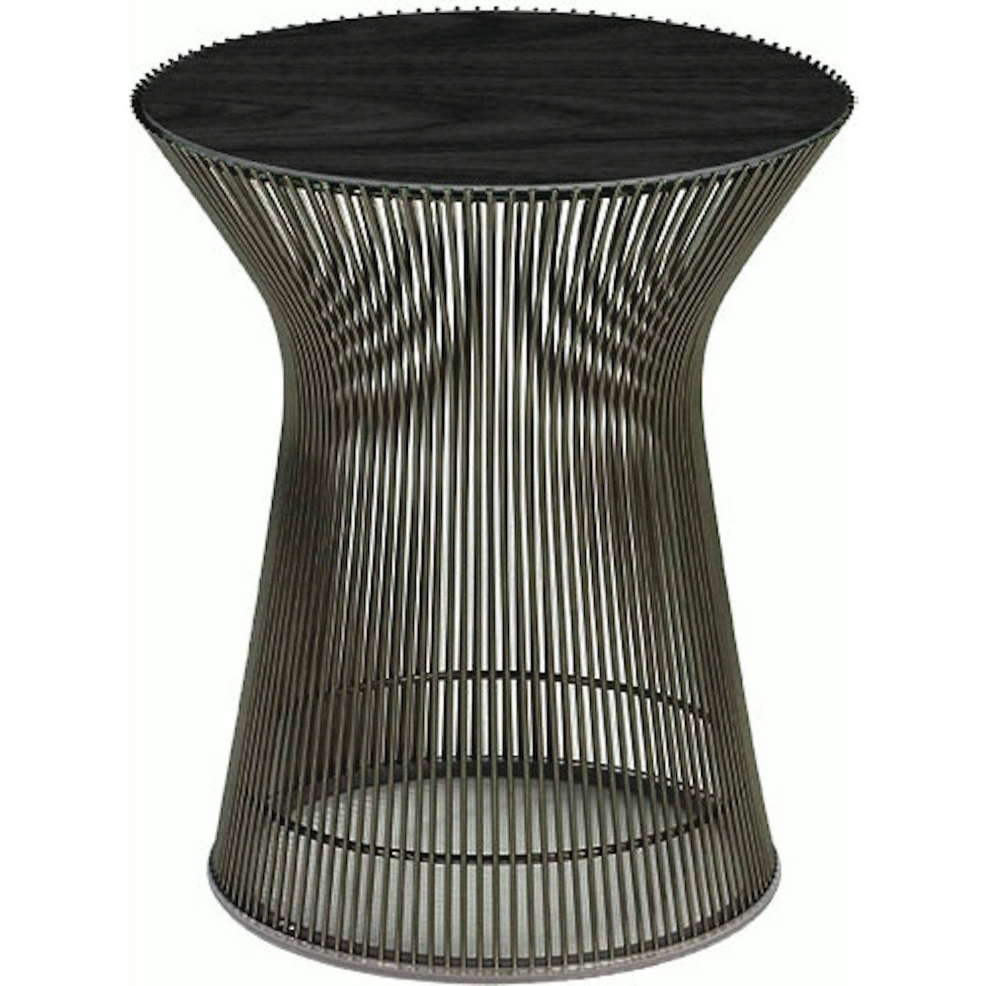 Platner Side Table side/end table Knoll Metallic Bronze Ebonized Walnut 