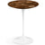 Saarinen Side Table - 16" Round side/end table Knoll White Espresso marble, Satin finish 