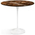 Saarinen Side Table - 22” Oval side/end table Knoll White Espresso marble, Shiny finish 